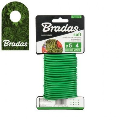 Bindedraht Bindeschnur Pflanzendraht Gartendraht SOFT 5mm x 4m Bradas