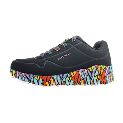 Skechers Uno Lite - Subtle Love 314088L BKMT Schwarz Black/Multi BKMT