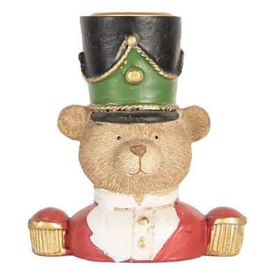 Clayre & Eef Kartenhalter Bär 9x6x10 cm Braun Kunststoff (Gr. 9x6x10 cm)