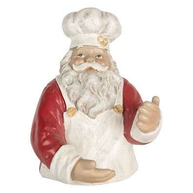 Clayre & Eef Dekoration Weihnachtsmann 25x25x35 cm Rot Kunststoff (Gr. 25x25x35 cm)