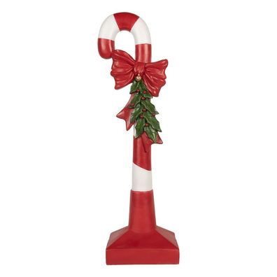 Clayre & Eef Weihnachtsdekoration Zuckerstange 25x18x83 cm Rot Kunststoff
