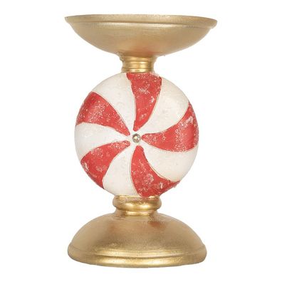 Clayre & Eef Weihnachtsdekoration mit LED-Beleuchtung Ø 10x16 cm Goldfarbig