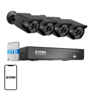 ZOSI - C105 * 4+NVR 2TBHDDnew - Kamera