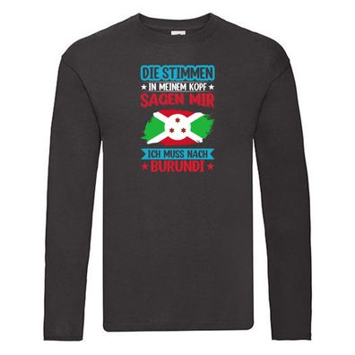 Burundi | Urlaub | Stimmen in meinem Kopf | Traumland Long Sleeve Schwarz
