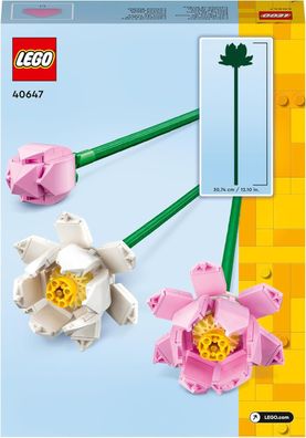 LEGO Botanicals 40647 Lotusblüten Zweige in Rosa & Weiß - Kreative Deko