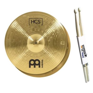 Meinl Becken HCS14H HCS 14 Zoll Hi Hat mit Drumsticks 1 Paar