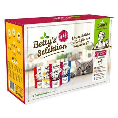 Bettys Landhausküche Pouchbeutel für Katze - BOX Selektion 12 x 100g