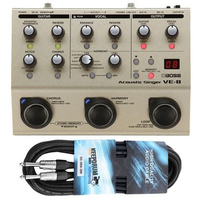 Boss Effektgerät VE-8 Acoustic-Singer mit Klinkenkabel