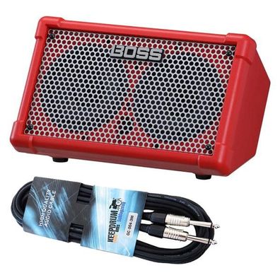 Boss Verstärker Cube Street II Rot mit BT-Dual Adapter und Kabel