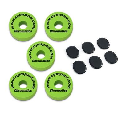 Cympad Beckenfilz Chromatics Set Grün mit Fell-Dämpfer-Pads