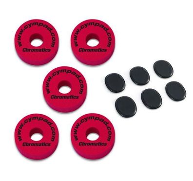 Cympad Beckenfilz Chromatics Set Rot mit Fell-Dämpfer-Pads
