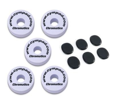 Cympad Beckenfilz Chromatics Set Weiss mit Fell-Dämpfer-Pads