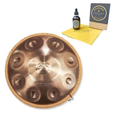 Patera Handpan HPDM-10 Compact Edelstahl D-Kurd mit Pflegeöl
