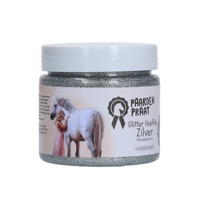 Paardenpraat TV Glitzer Huflack Silber