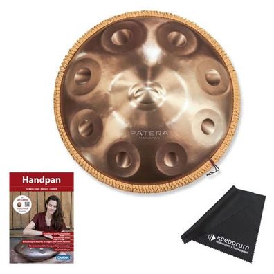 Patera Handpan HPDM-10 Compact Edelstahl D-Kurd mit Lehrbuch