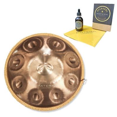 Patera Handpan HPDM-12 Compact Edelstahl D-Kurd mit Pflegeöl