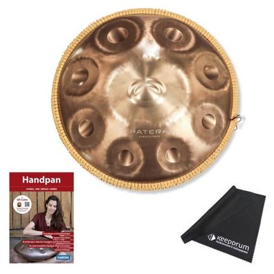 Patera Handpan HPDM-12 Compact Edelstahl D-Kurd mit Lehrbuch