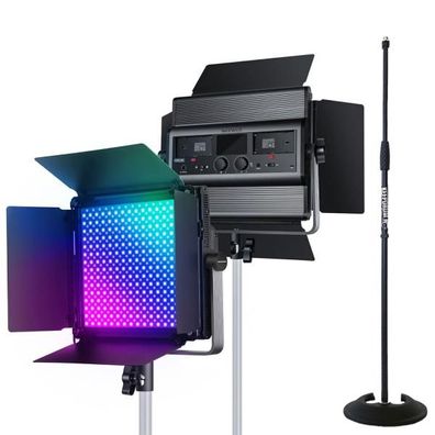 Neewer Flächenleuchte RGB1200 LED Videoleuchte mit Stativ