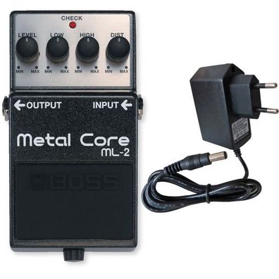 Boss ML-2 Metal Core Verzerrer Effektgerät mit Netzteil