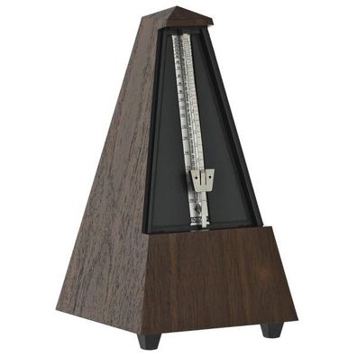 Wittner Metronom 855131 mechanisch Nussbaum-Maserung mit Glocke