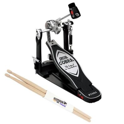 Tama Fußmaschine HP900PN Powerglide Iron Cobra mit Trommelstöcken