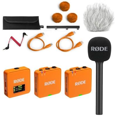 Rode Mikrofon-Funksystem Wireless GO Gen 3 Orange Interview Set 1