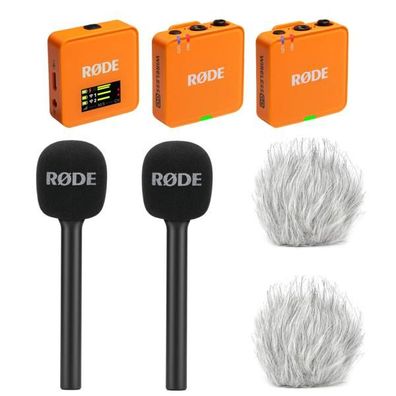 Rode Mikrofon-Funksystem Wireless GO Gen 3 Orange Interview Set 2
