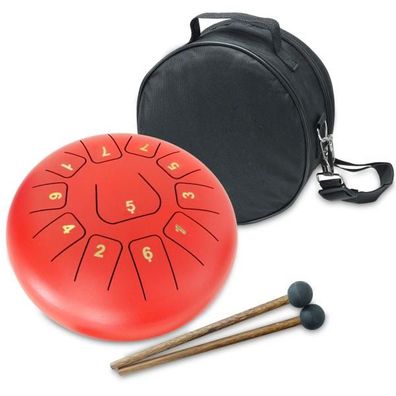 keepdrum Zungentrommel TD8RD Tongue Drum 11 Töne Rot