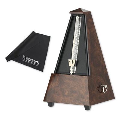Wittner Metronom 845001 mechanisch Wurzelholz-Design mit Tuch