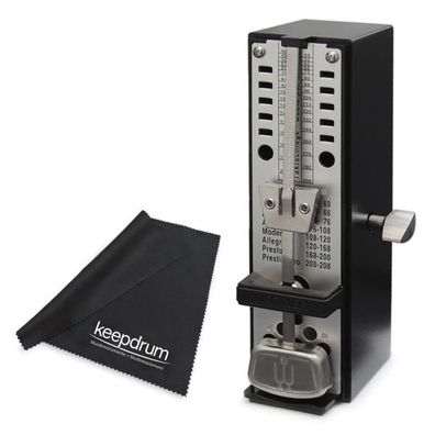 Wittner Metronom Super-Mini Taktell Schwarz mit Tuch