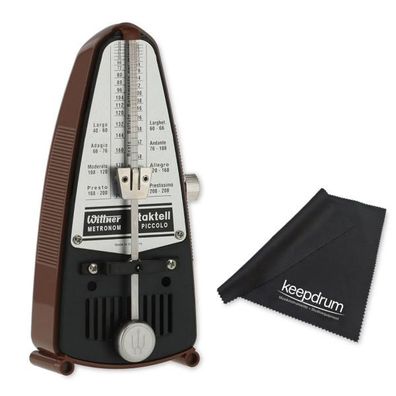 Wittner Metronom 831 Taktell Piccolo mechanisch Mahagoni-Braun mit Tuch