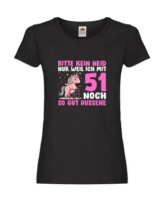 51. Geburtstag | 51 Jahre | Mit 51 noch so gut aussehen Damen Shirt Schwarz