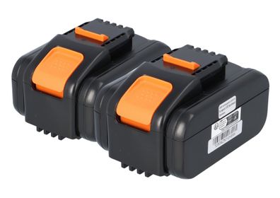 2er-Set Extensilo Ersatzakku 20V 6000mAh Li-Ion – kompatibel mit DeltaFox, Worx,