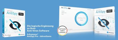 Ashampoo AntiSpy Pro - Jahreslizenz für 10 PCs - Privat - PC Download Version