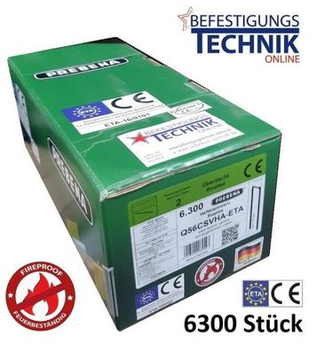 Prebena Q56CSVHA-ETA 56mm Brandschutz Klammern verzinkt für Senco Würth Q Haubold HD7