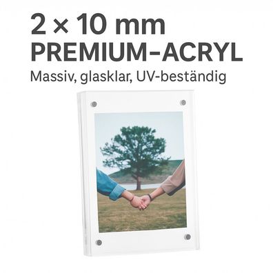 Acryl Bilderrahmen mit Magneten und Stellfüße