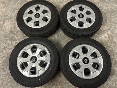 4x Continental VanContact 4Season Allwetterreifen 215/65R16C auf Stahlfelgen + Radk