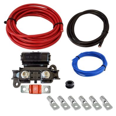 Kabelset | Vollkupfer | 6mm² | 5 + 5 + 1 Meter | Sicherung & Verbinder