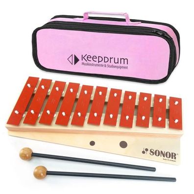 Sonor Glockenspiel G10 mit Tasche Pink