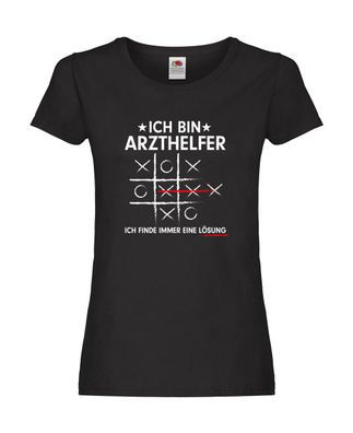 Lösung finden: Arzthelfer | Fachangestellter Medizin Damen Shirt Schwarz