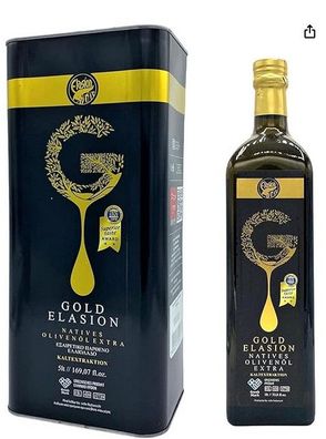 Elasion griechisches Olivenöl 5 L + 1 L - extra nativ, kaltgepresst, Koroneiki Oliven