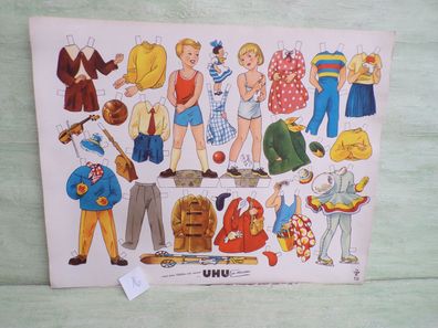 alte PV Pestalozzi Verlag Ankleidepuppen Anziehpuppen UHU - Auswahl