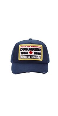Dsquared2 Born in Canada Patch Baseball Cap Navy Blau
