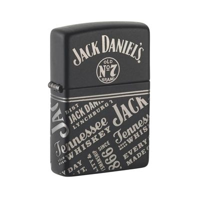 Zippo Benzin-Feuerzeug schwarz Jack Daniels No. 7, gelasert 60007230, unbefüllt