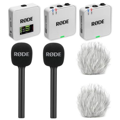 Rode Mikrofon-Funksystem Wireless GO Gen 3 Weiss Interview Set 2