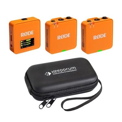 Rode Mikrofon-Funksystem Wireless GO Gen 3 Orange mit Softcase