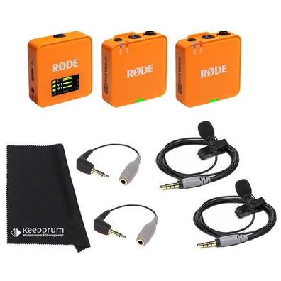 Rode Wireless GO Gen 3 Orange mit 2x Smartlav und 2x SC3