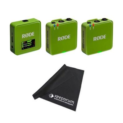 Rode Mikrofon-Funksystem Wireless GO Gen 3 Grün mit Tuch