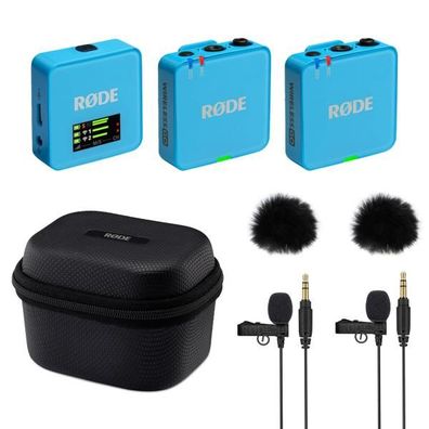 Rode Wireless GO Gen 3 BL mit Charge Case + 2x Lavalier GO und 2x WS05