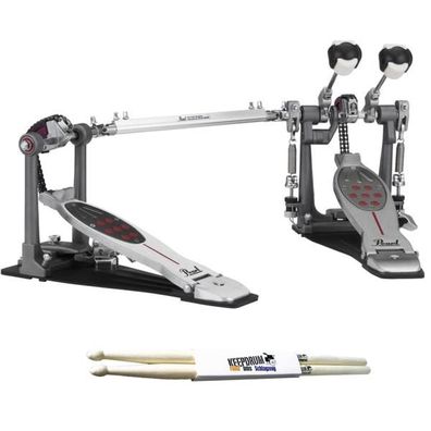 Pearl P2052C Eliminator Doppel-Fussmaschine mit Drumsticks 1 Paar